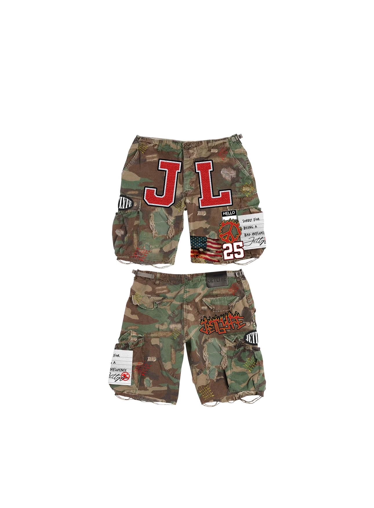 CAMO CARGO SHORTS