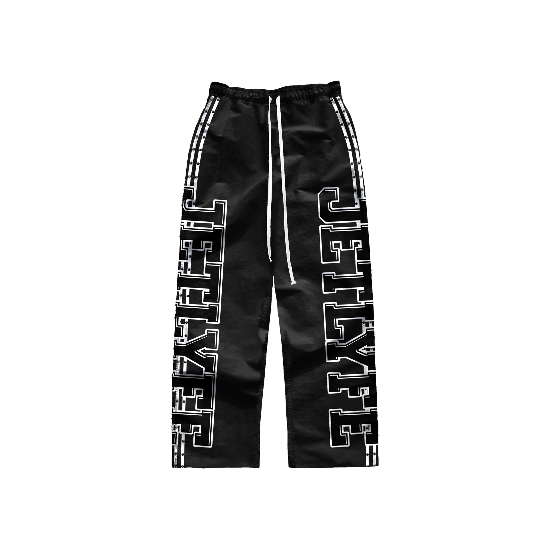 NYLON RHINESTONE JOGGERS
