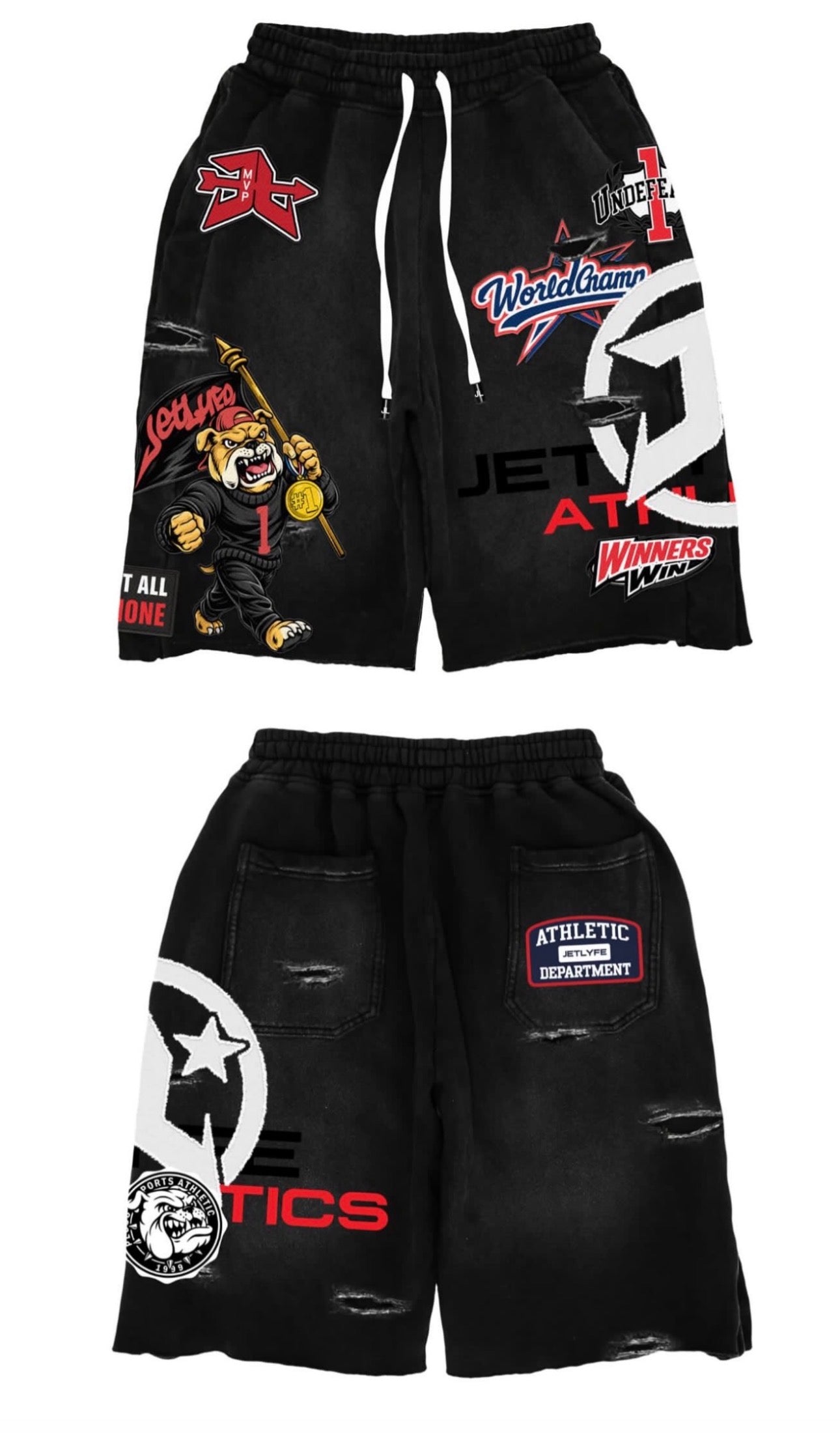 Bulldog Mascot Shorts