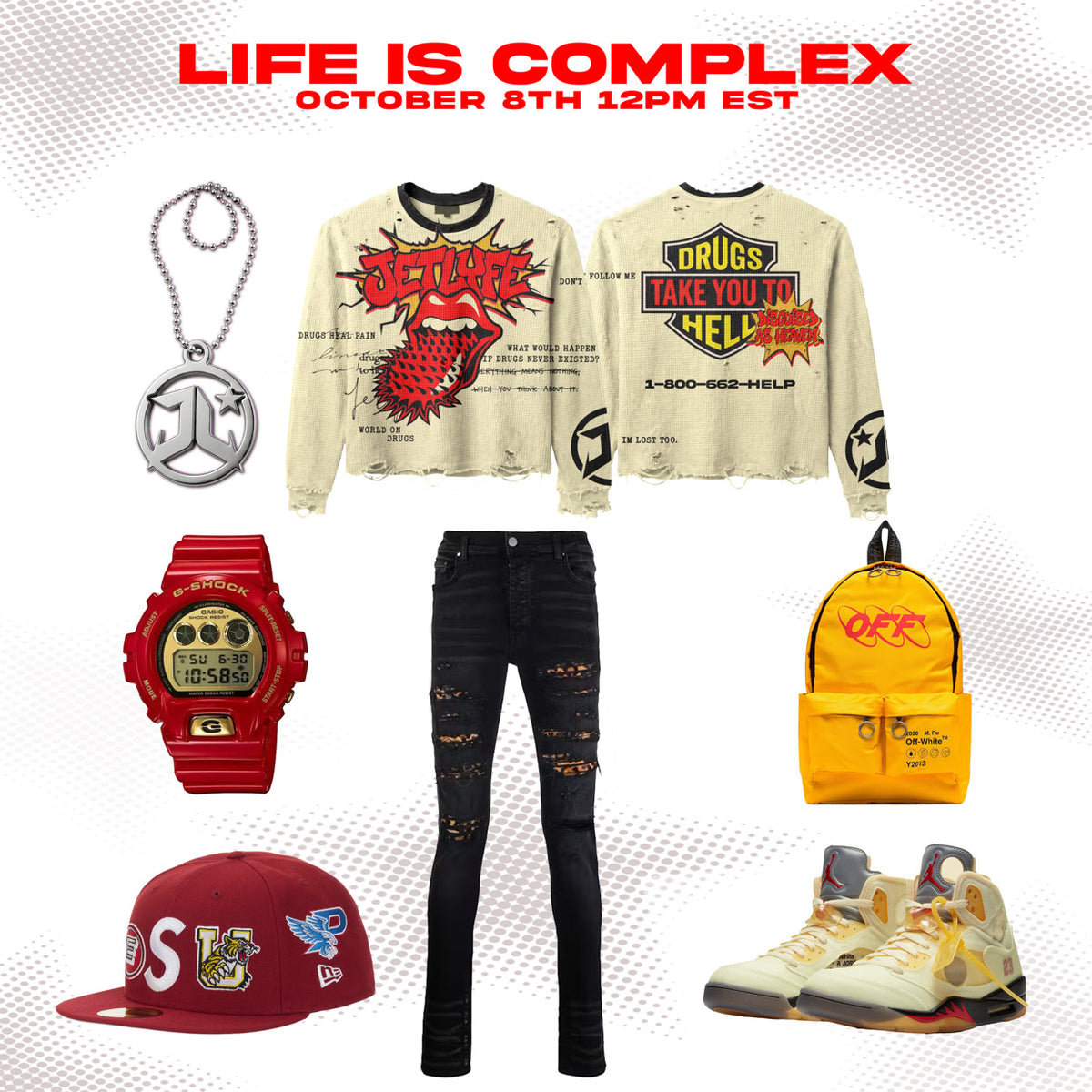 DRUGS TAKE YOU TO HELL WAFFLE LS