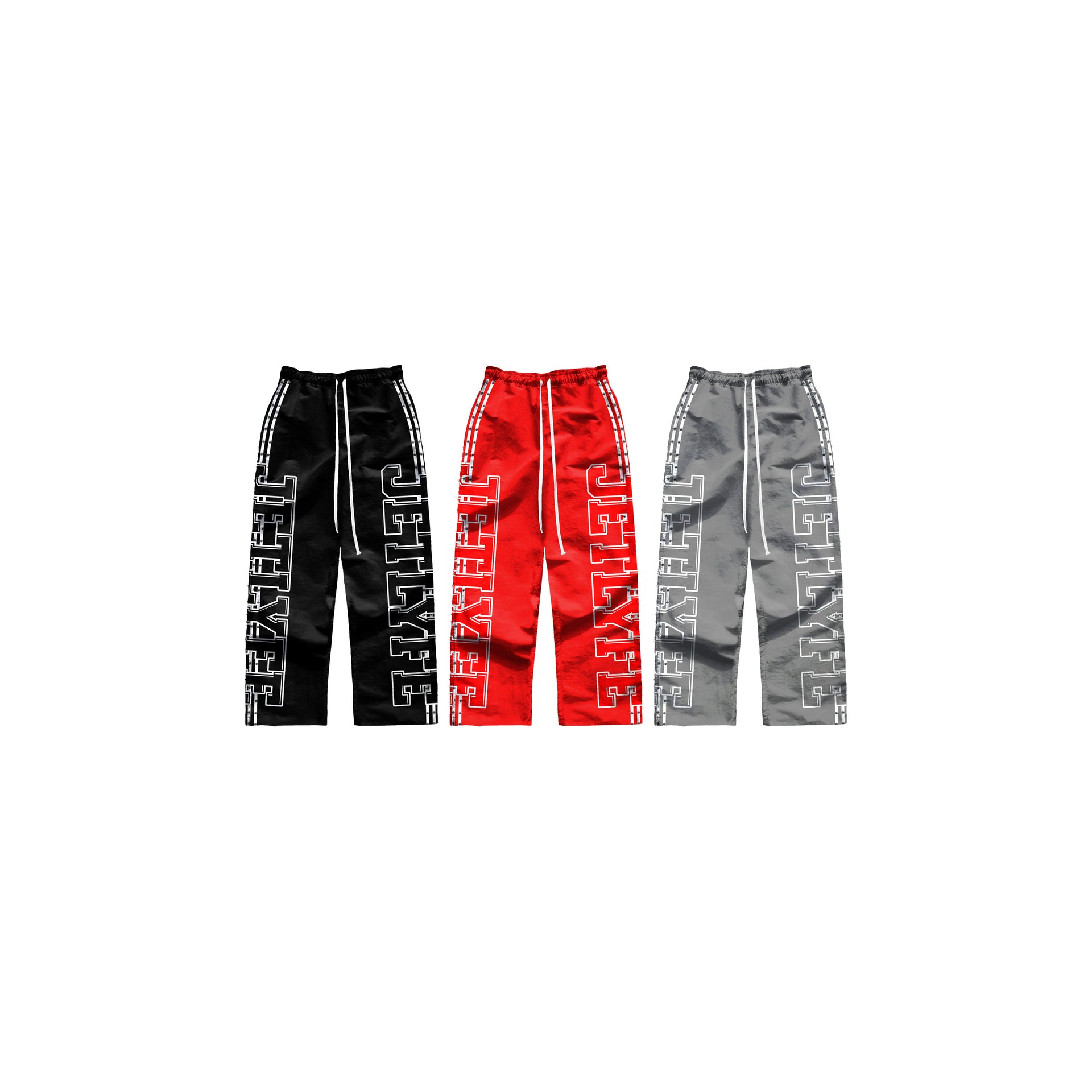 NYLON RHINESTONE JOGGERS