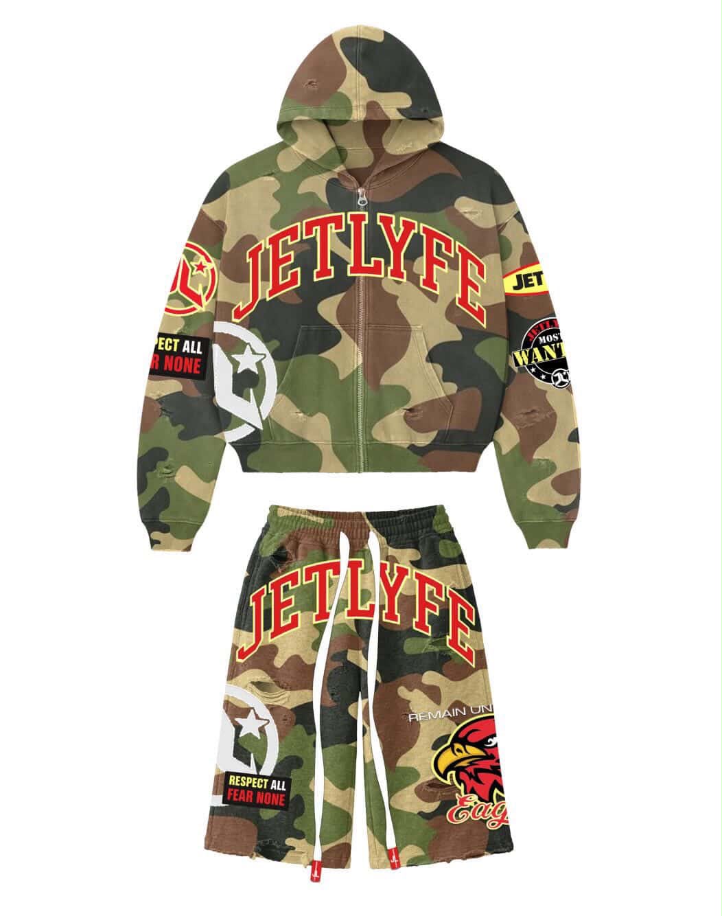 EAGLES CAMO 3/4 SHORTS