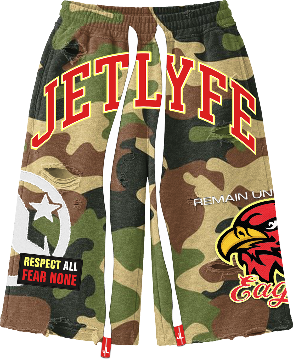 3/4 CAMO SHORTS