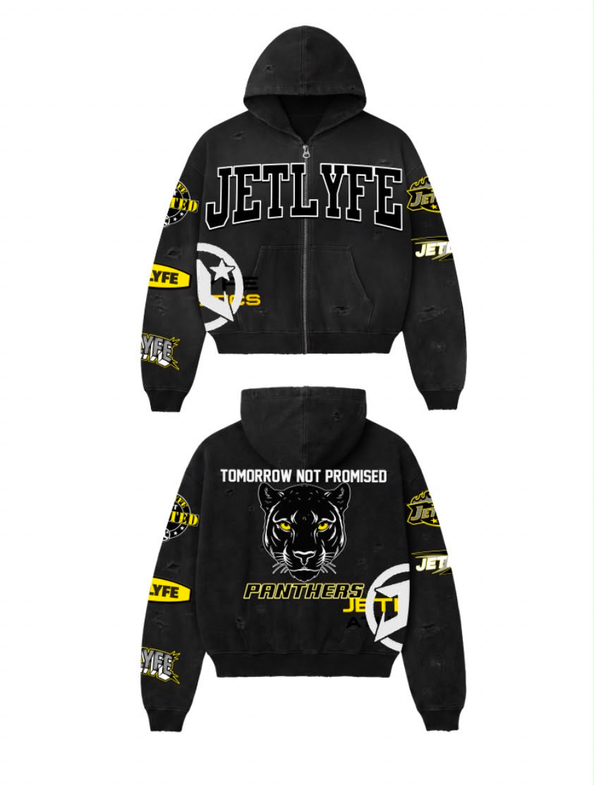 PANTHERS DISTRESSED HOODIE