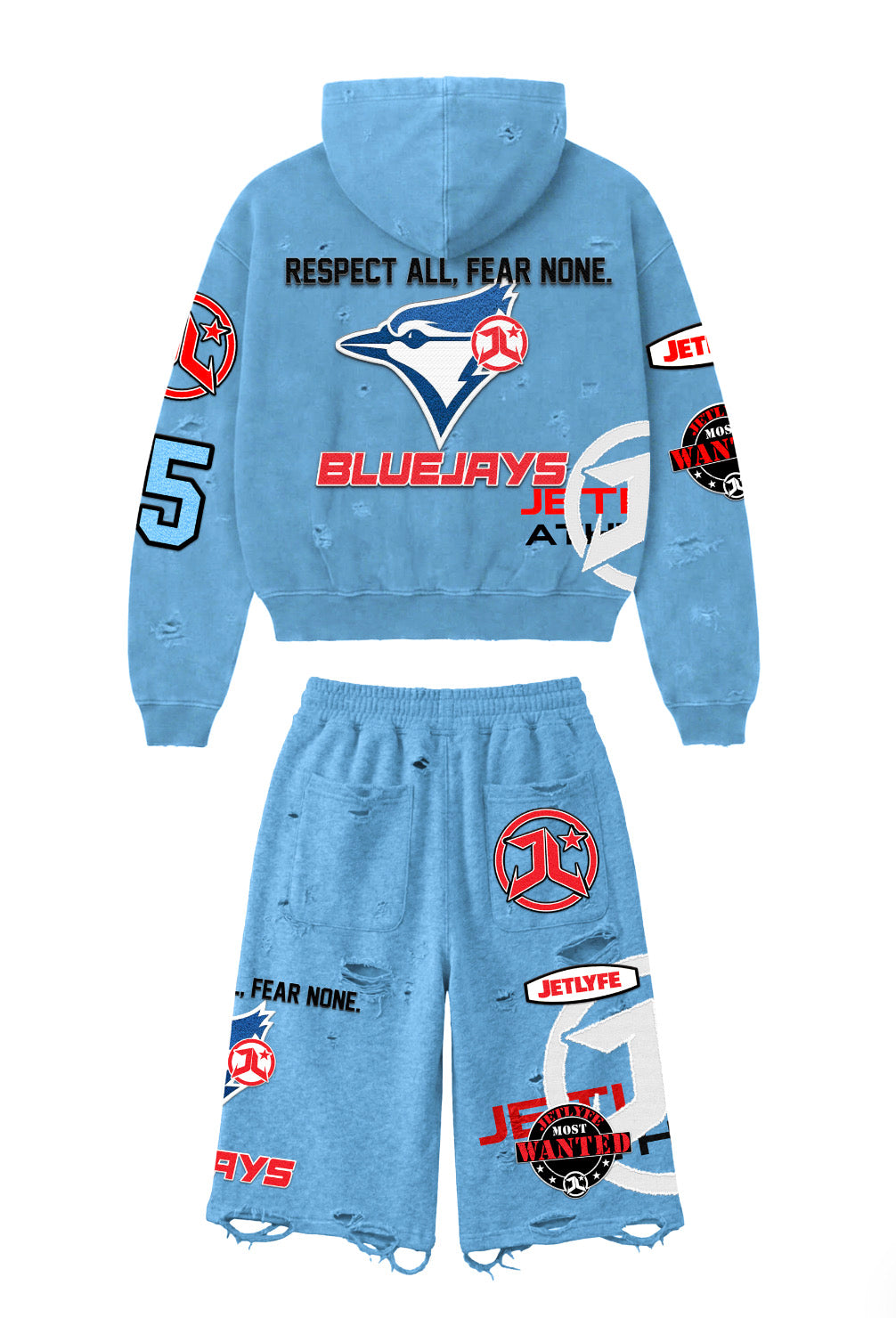 BLUE JAYS DISTRESSED HOODIE
