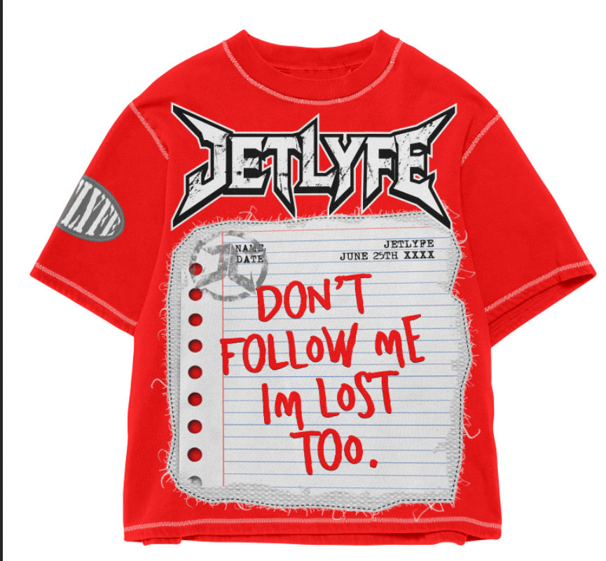 RED DON’T FOLLOW ME TEE