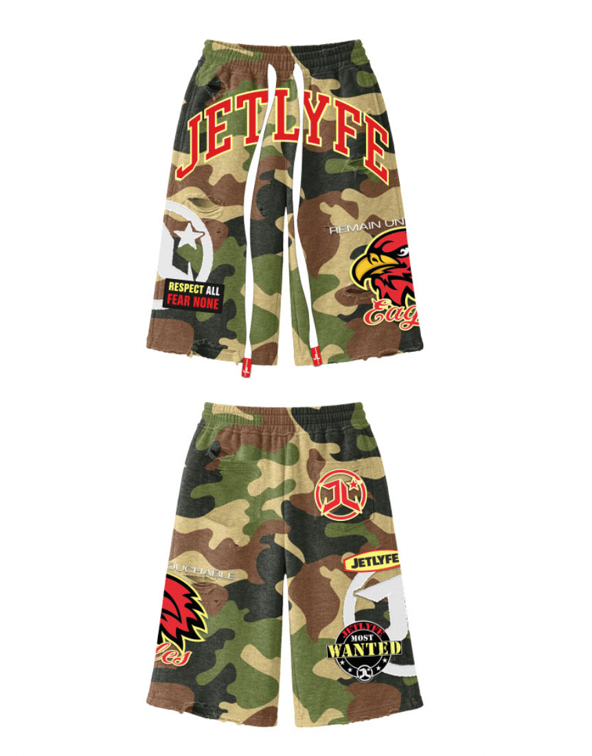 EAGLES CAMO 3/4 SHORTS